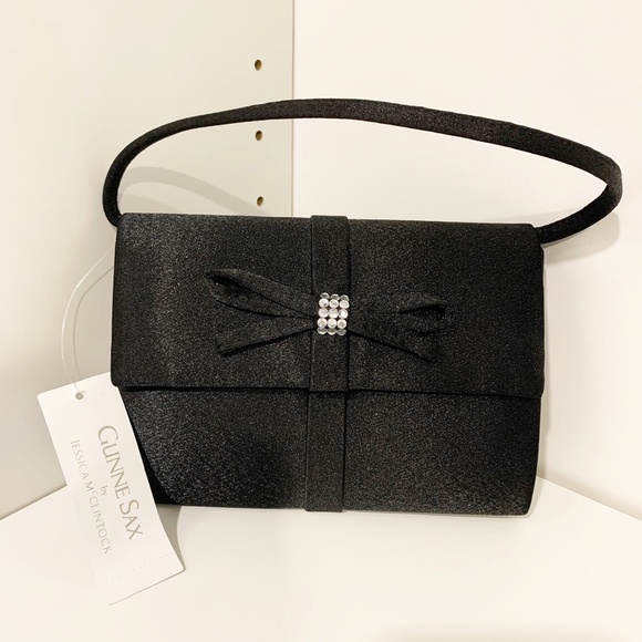 Gunne Sax by Jessica McClintock Black Evening Bag - Picture 1 of 9